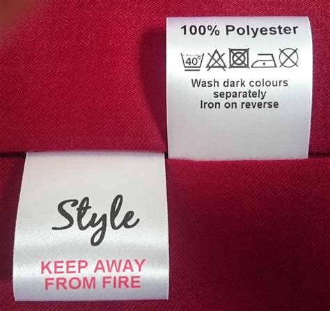 care labels for clothes.